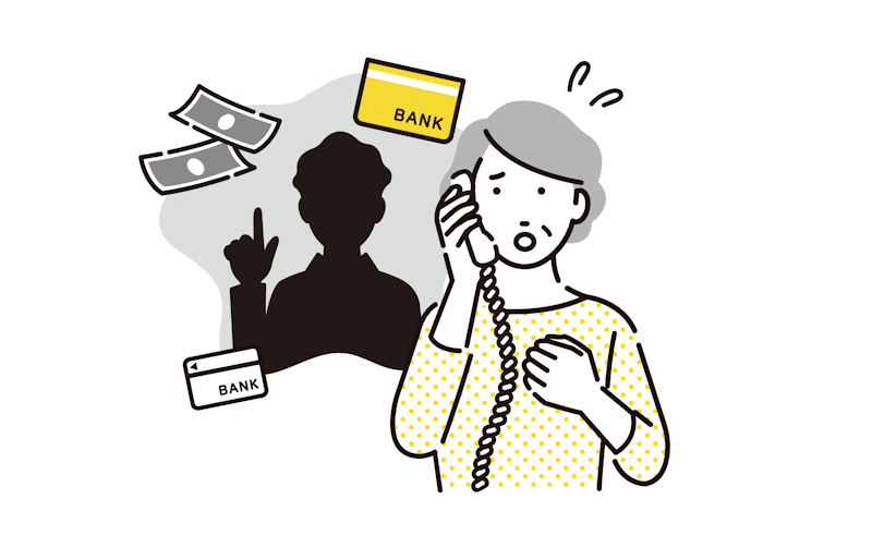 Woman targeted by a scammer (illustration)