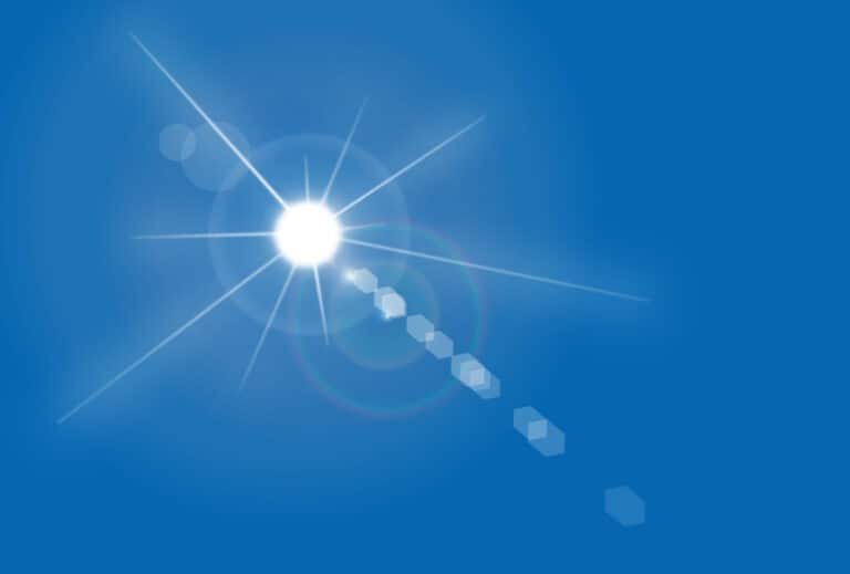 Sun on hot summer day
