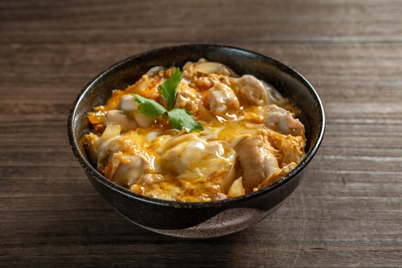 Oyakodon - chicken and eggs on rice 
