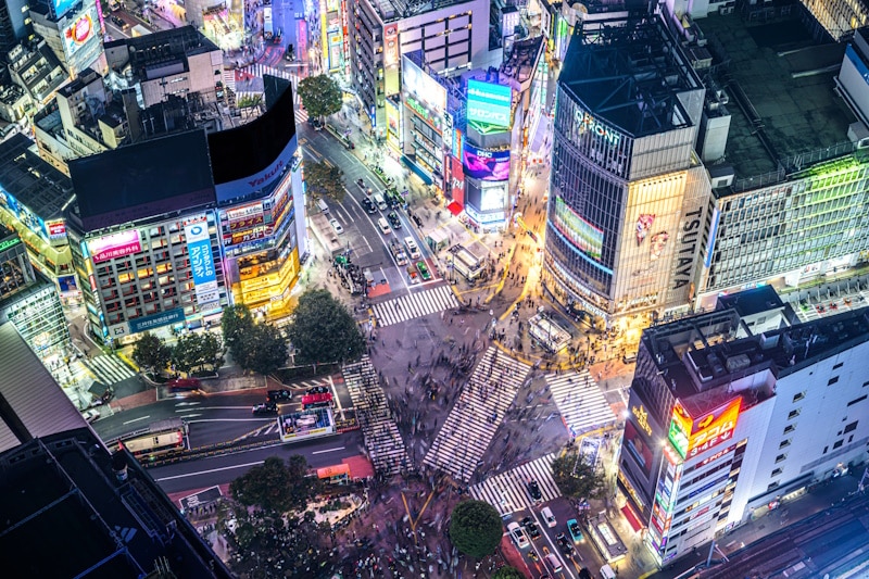 Shibuya Scramble, as seen from Shibuya Scramble Square