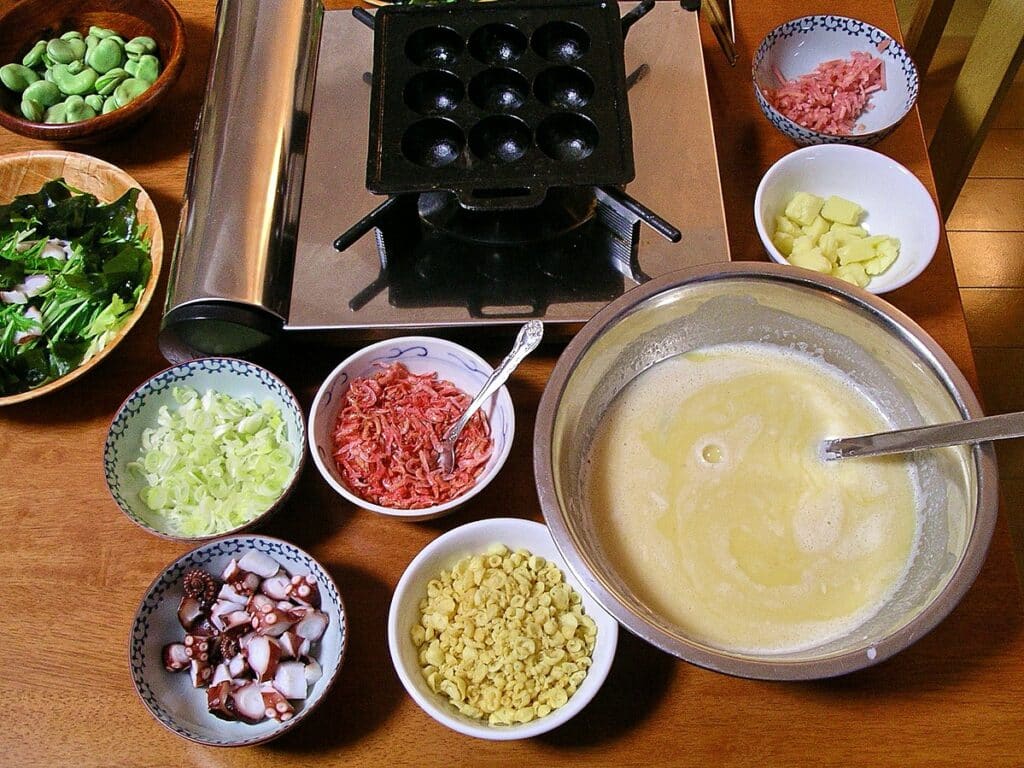 Takoyaki ingredients
