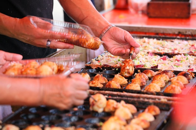 Takoyaki street vendors