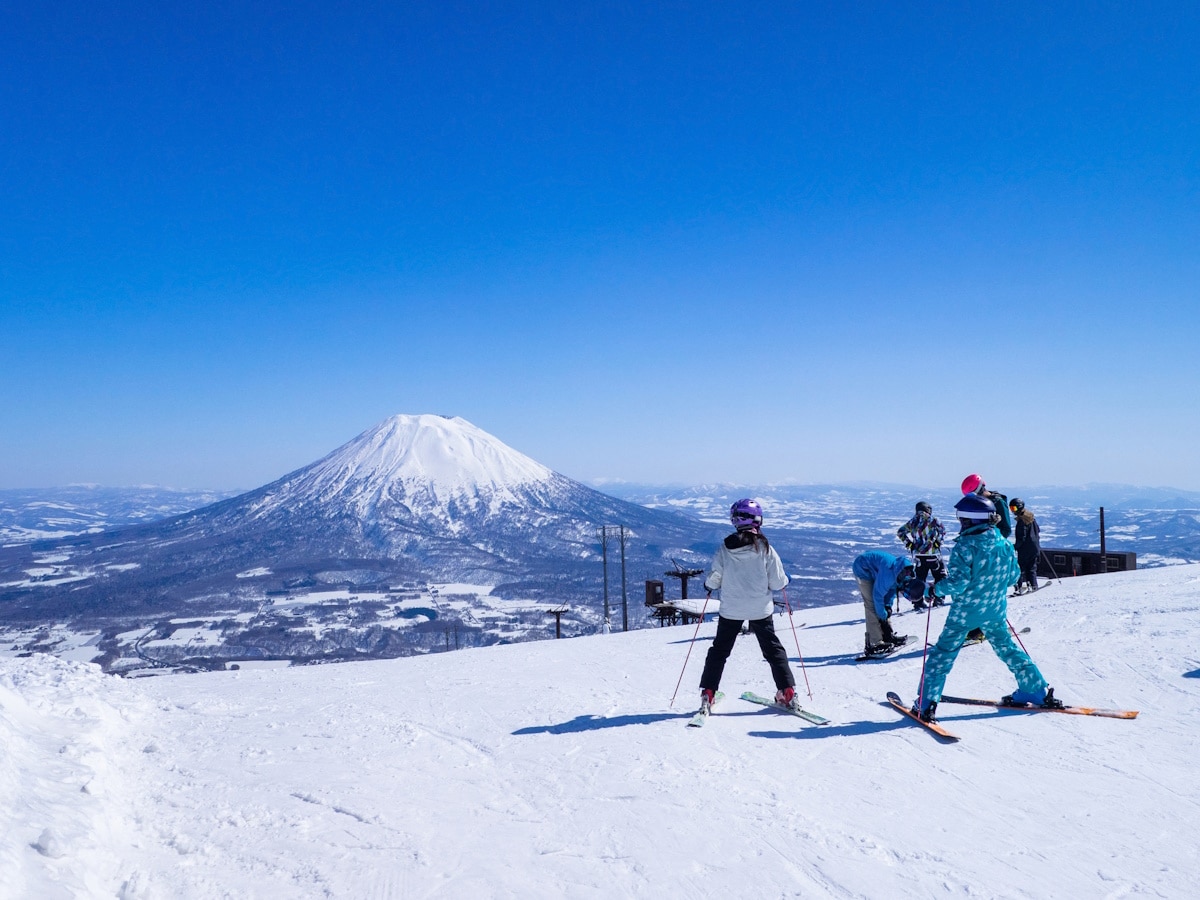 Skiers at Niseko, Hokkaido