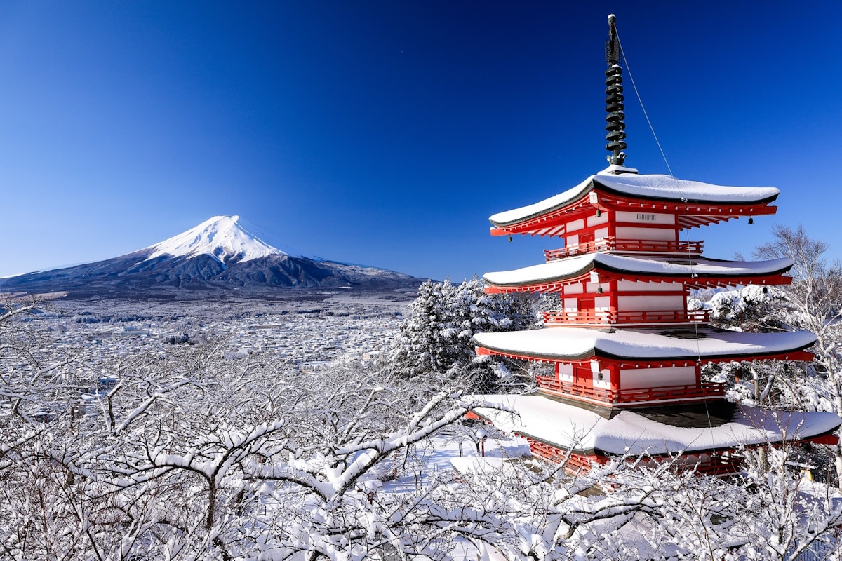 Mt. Fuji seen from Arakurayama Sengen