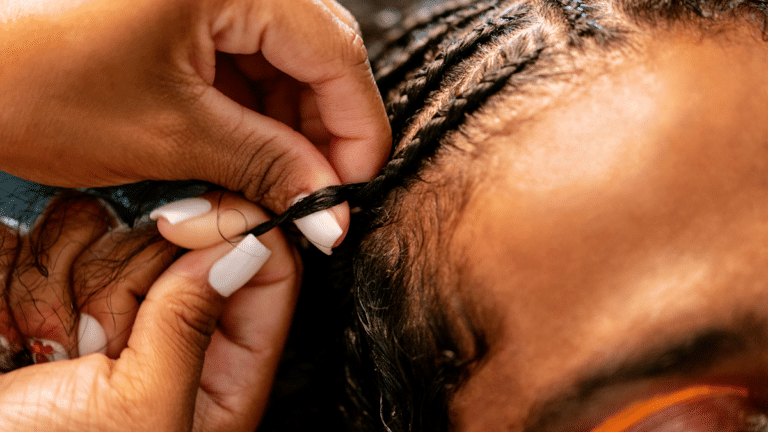 Woman with braids