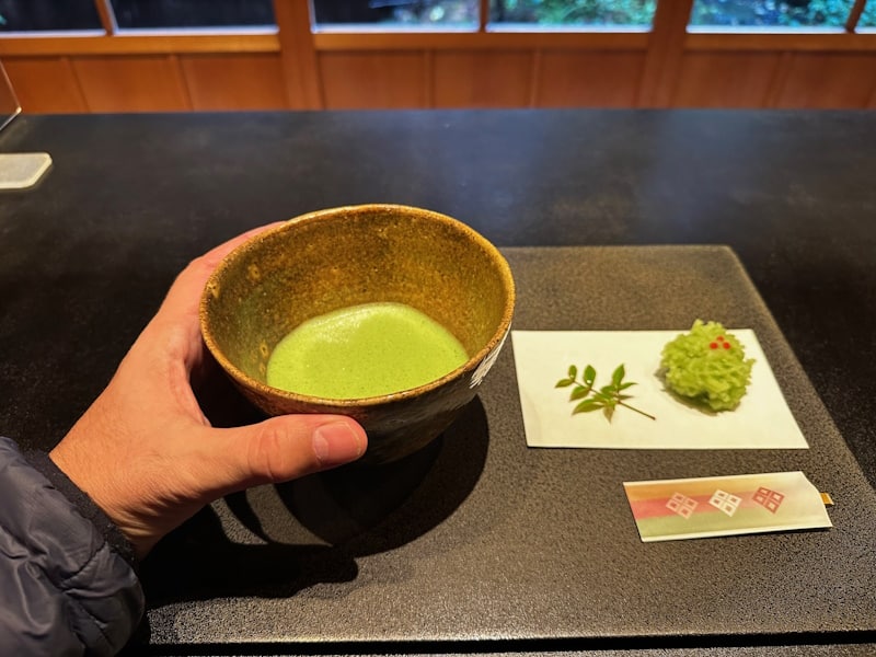 Green tea in a teahouse in Higashi Chaya, Kanazawa.