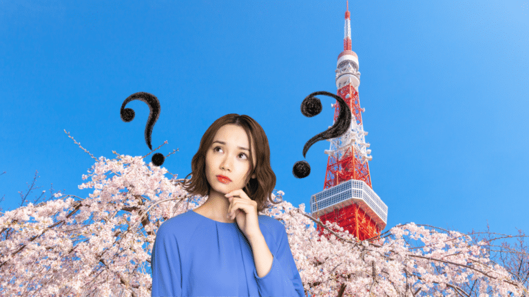 Woman wondering where the cherry blossoms went