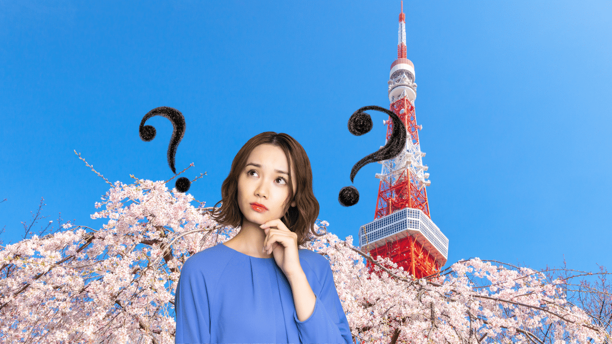Woman wondering where the cherry blossoms went