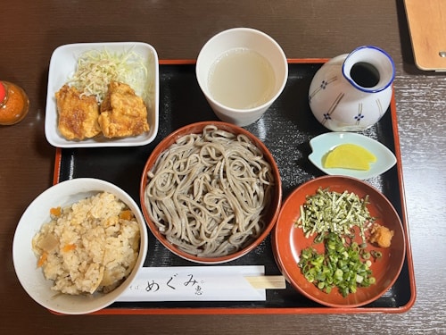 Izumo soba at Megumi, Izumo, Shimane Prefecture.