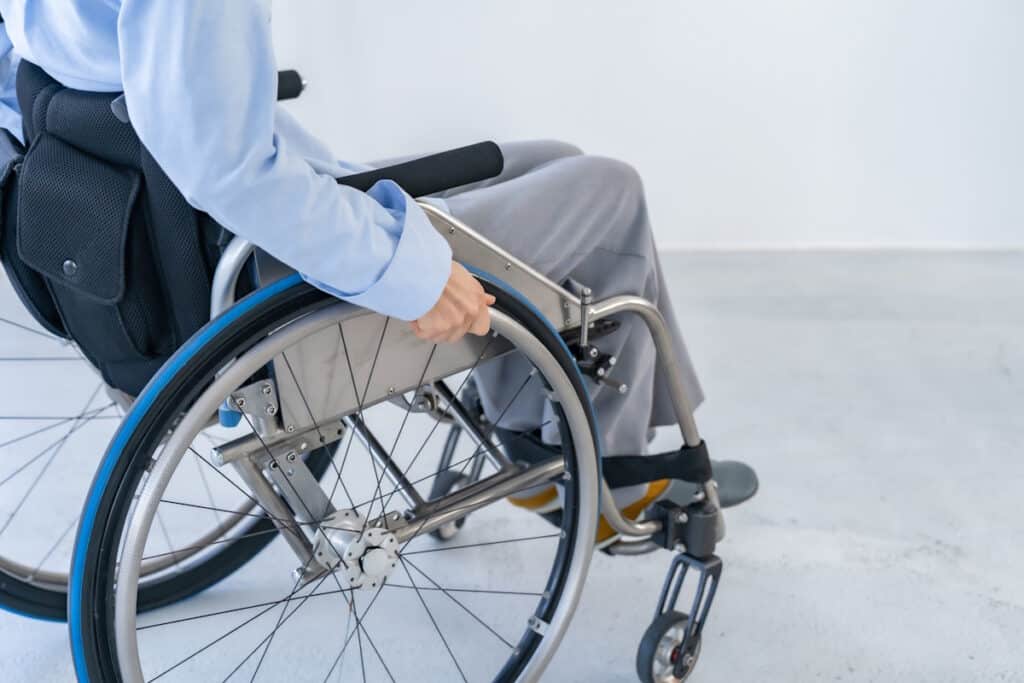 Disabled person in wheelchair