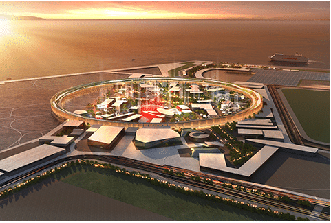 Artist's rendition of Expo Ring in Osaka