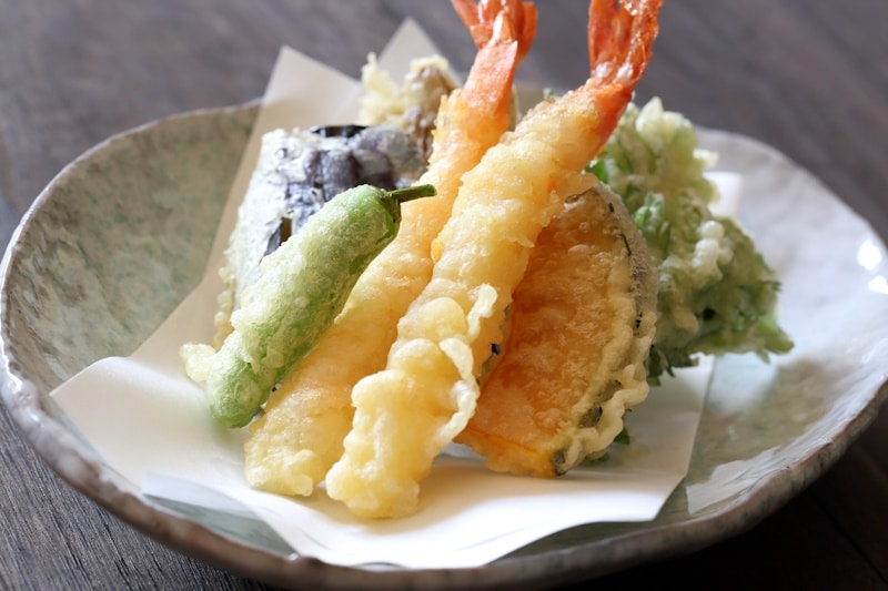 Tempura on a plate