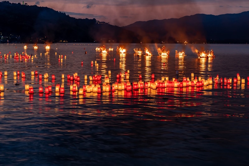 Lantern lighting festival in Miyazu City