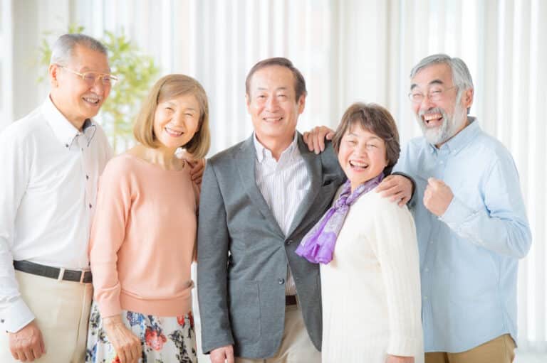 Happy elderly people