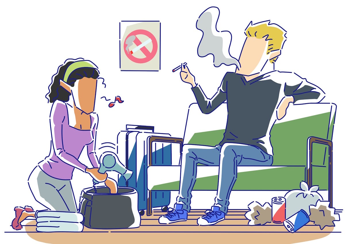 Foreigners being rude in a rental house