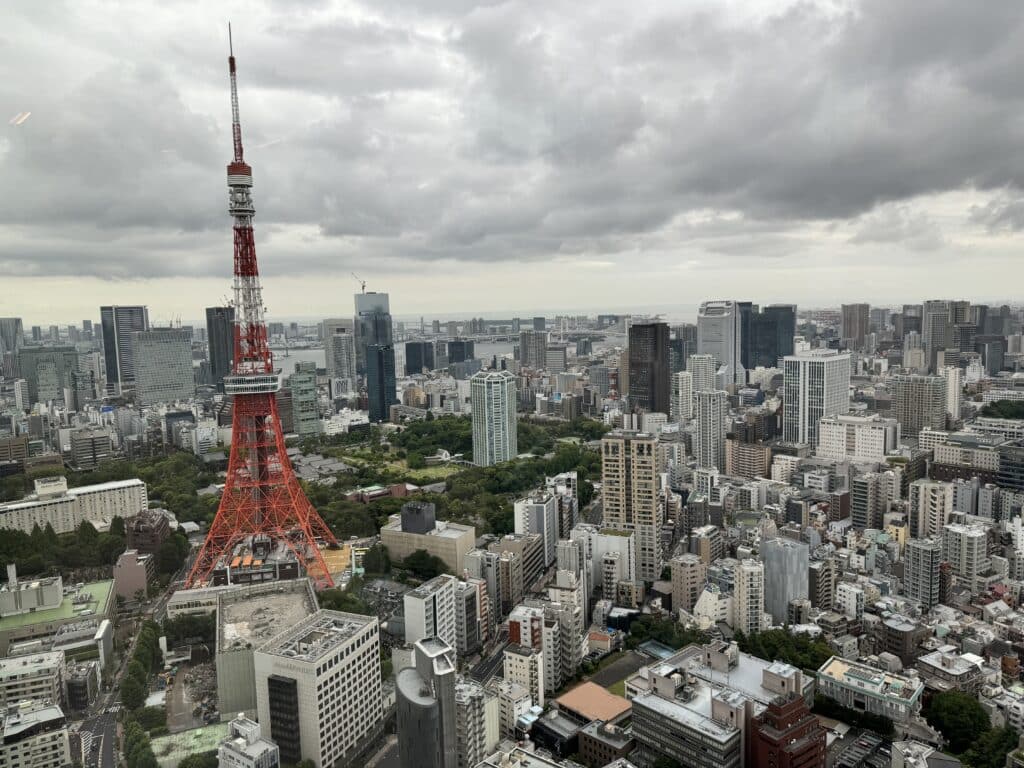 Tokyo Tower from the Mori JP Tower in Azabudai Hills