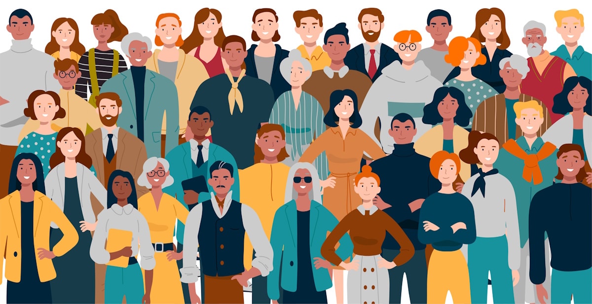 Portrait of business team standing together