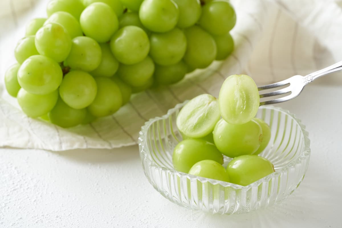Shine muscat grapes from Japan