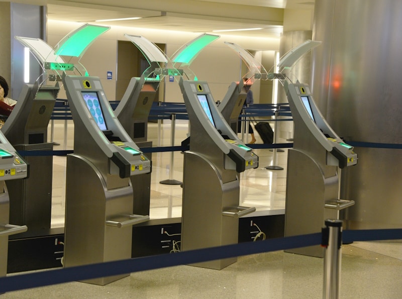 ESTA entry gates at an airport