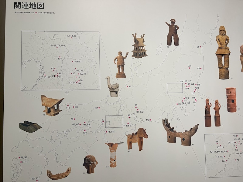 Map of the Haniwa across Japan