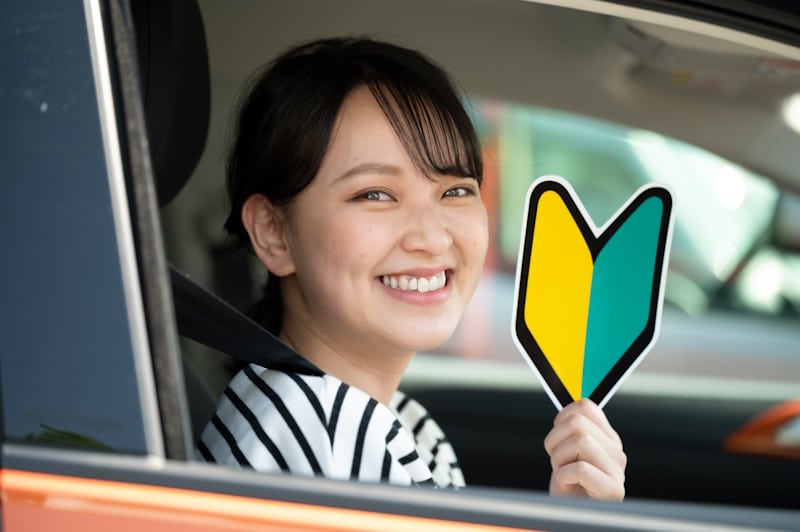 Beginner driver's mark 