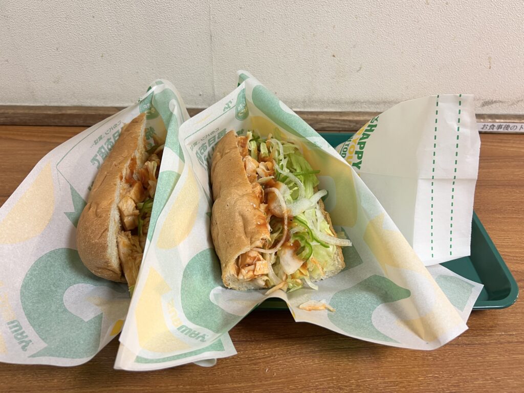 Subway sandwich at Subway store in Sunrise Kamata