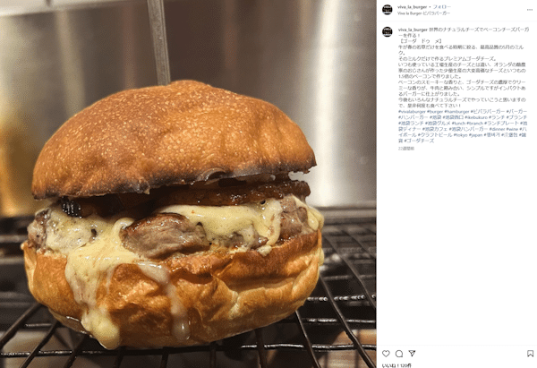 Viva la Burger's gouda bacon cheeseburger