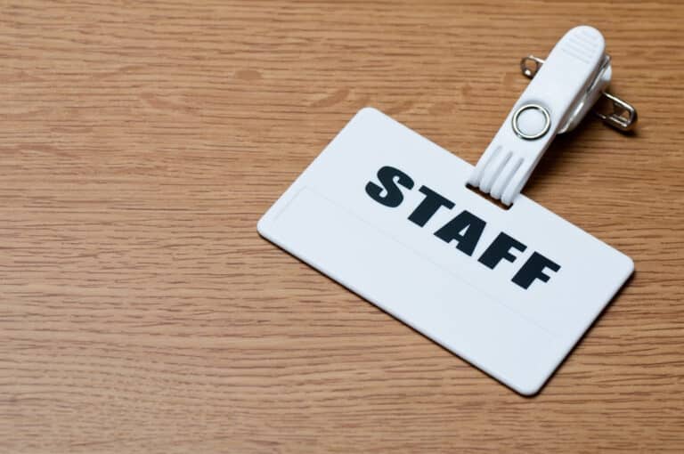 Staff name tag