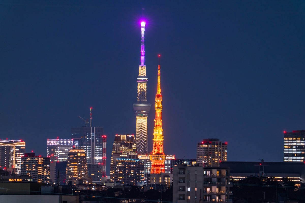 Tokyo - Skytree and Tokyo Tower