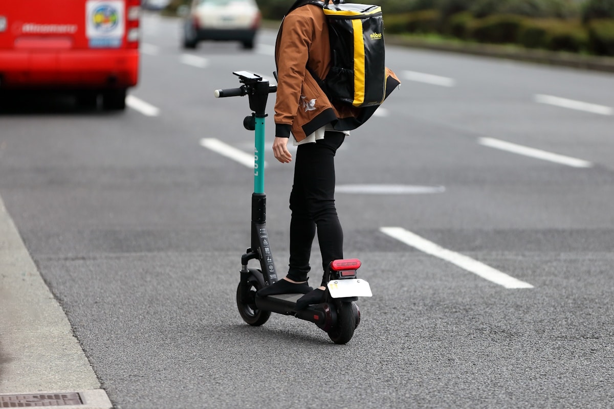Guy on e-scooter