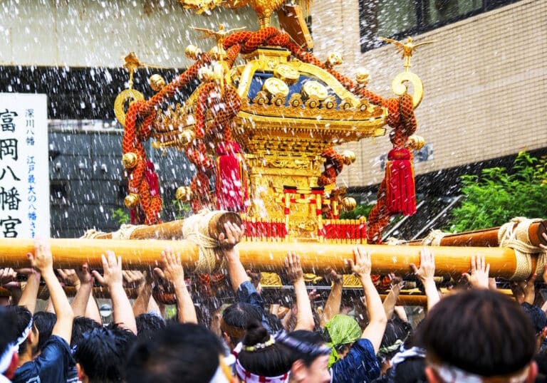 Celebration at Tomioka Hachimangu