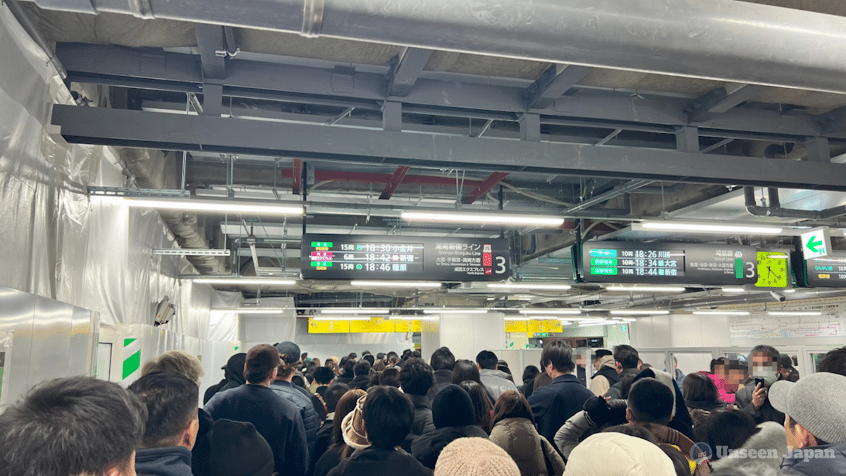 Shibuya Station - crowds leaving Hachiko Gate