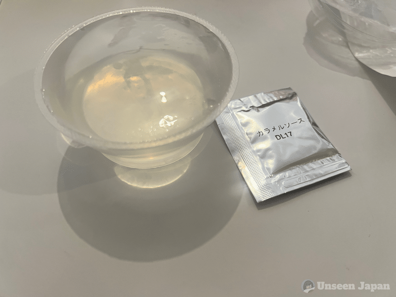 Transparent flan from Lawson - opened