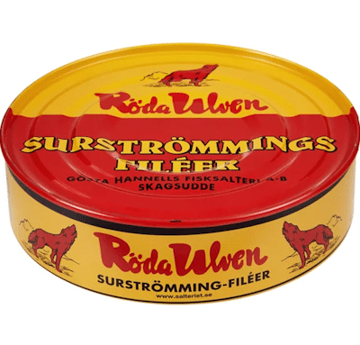 Surströmming, lightly salted herring from Sweden
