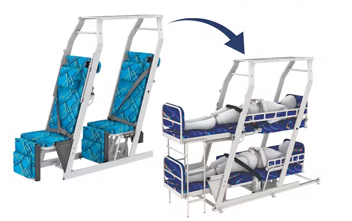 Kochi Ekimae Kanko "full flat seat" bus design
