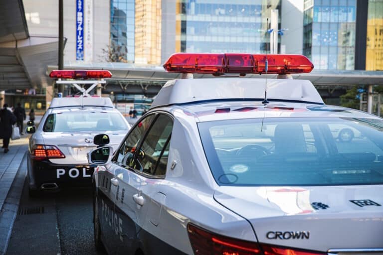 Police cars in Japan