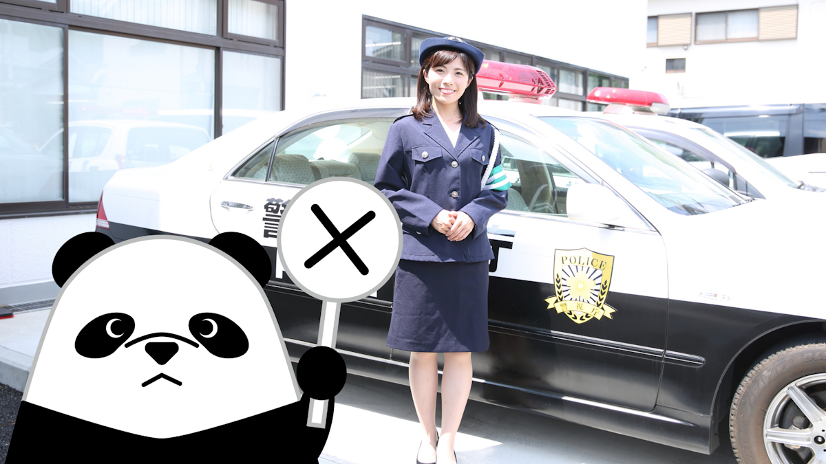 Female police officer wearing skirt