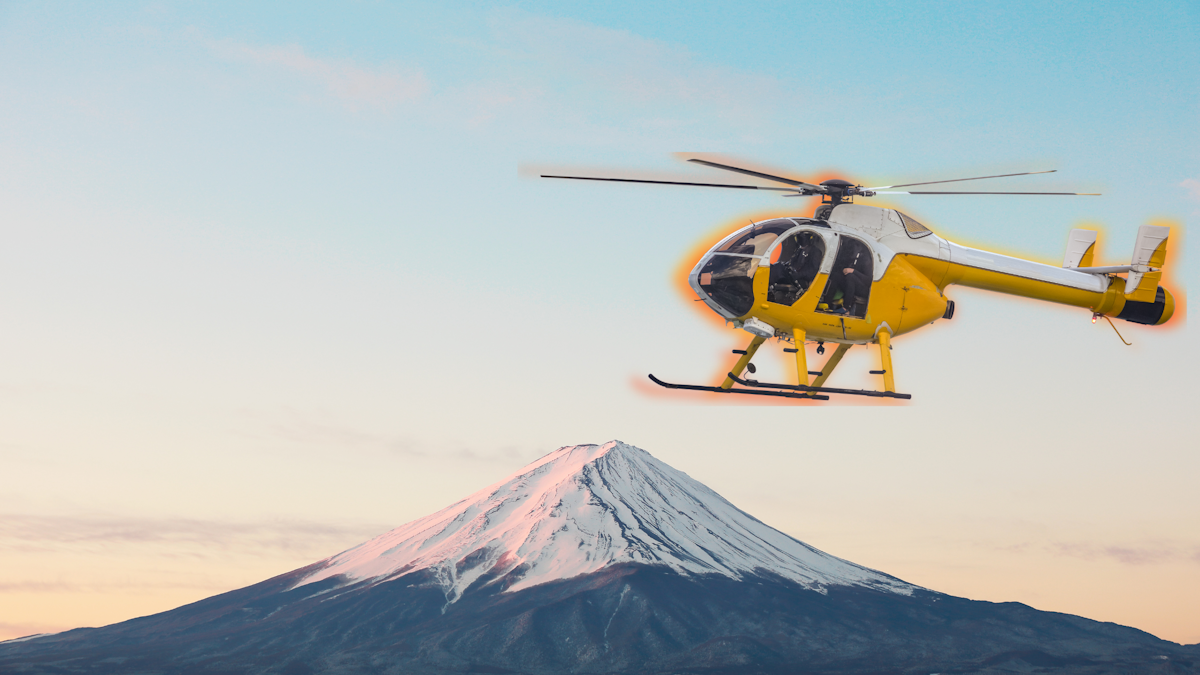 Mt. Fuji helicopter rescue