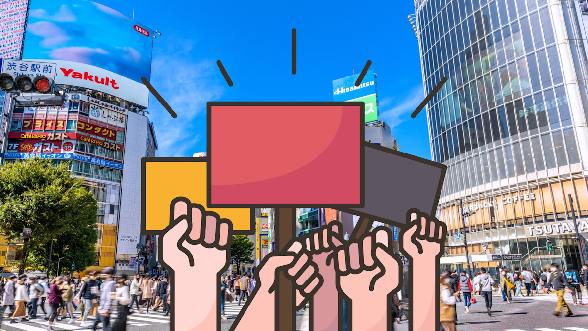 Tourist protests in Japan
