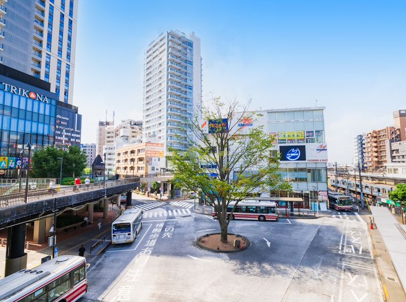 Mitake Station area in West Tokyo 