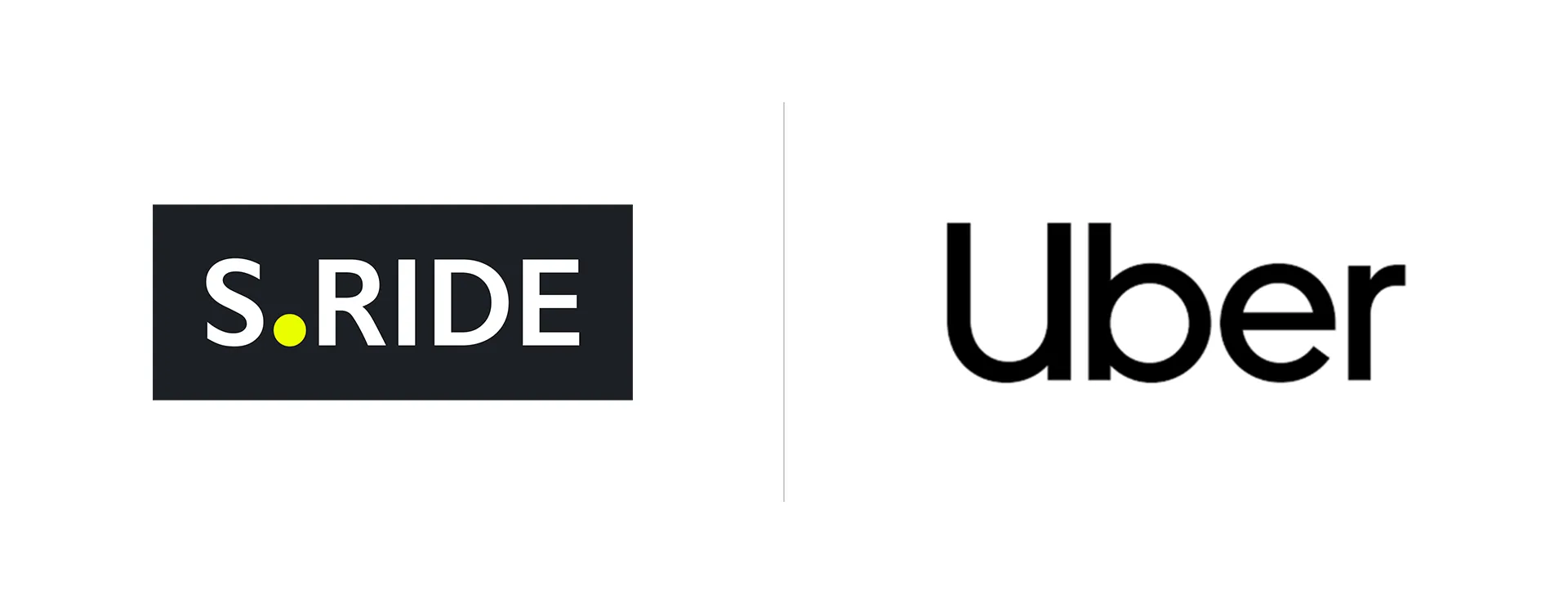 S.Ride and Uber logos side by side