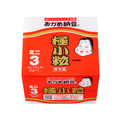 A pack of Okame Natto extra-small grain fermented soybeans, 3-pack
