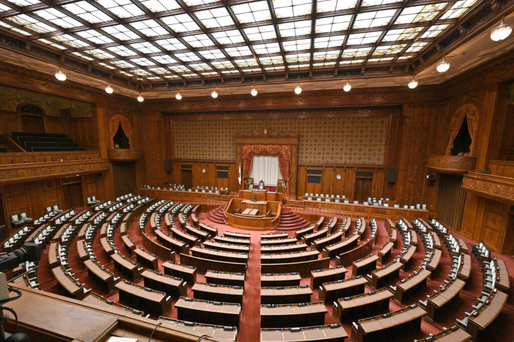 The chamber of Japan's House of Councillors